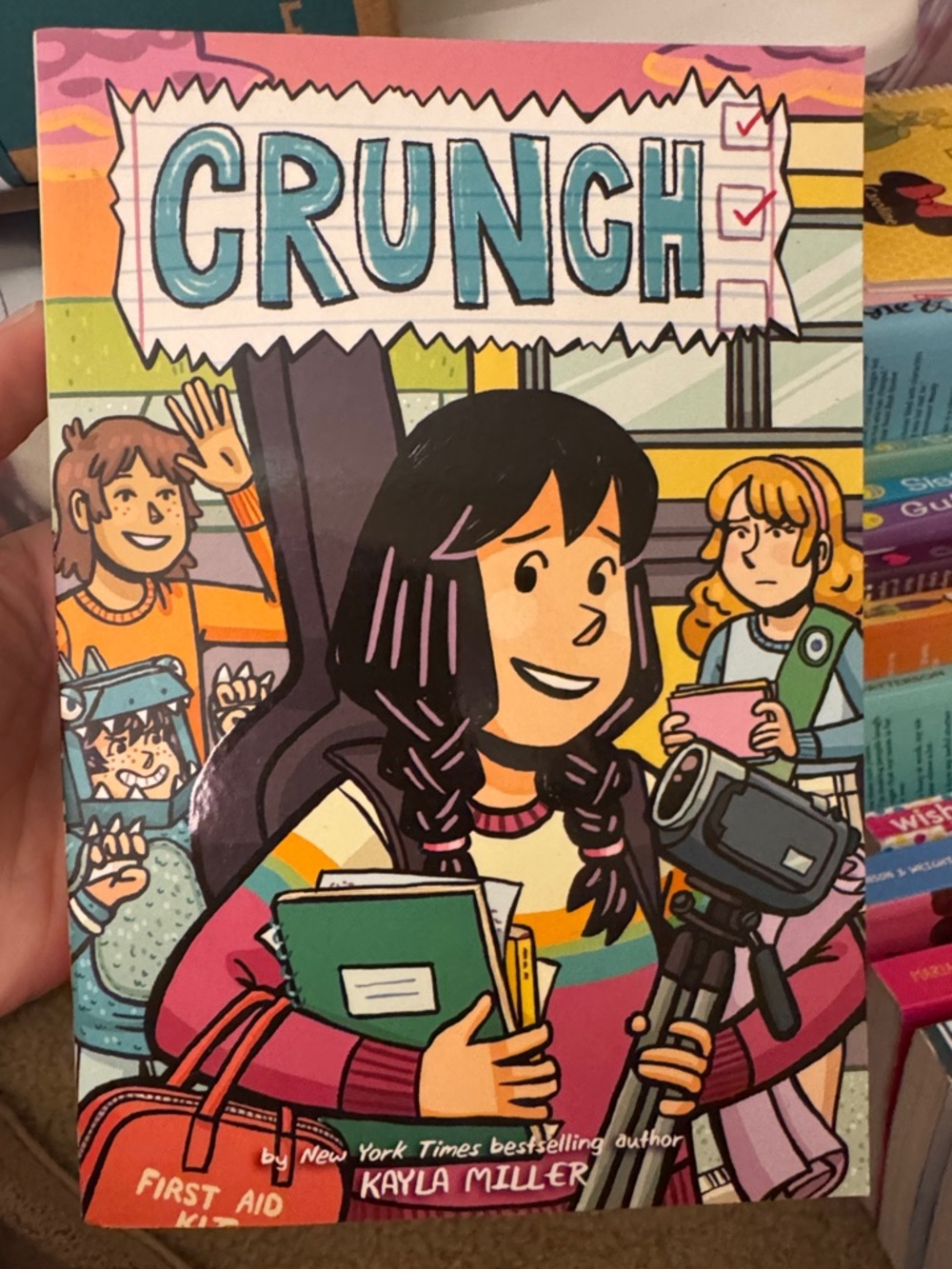 Crunch Graphic Novel - Colorful Pink & Teal Cover